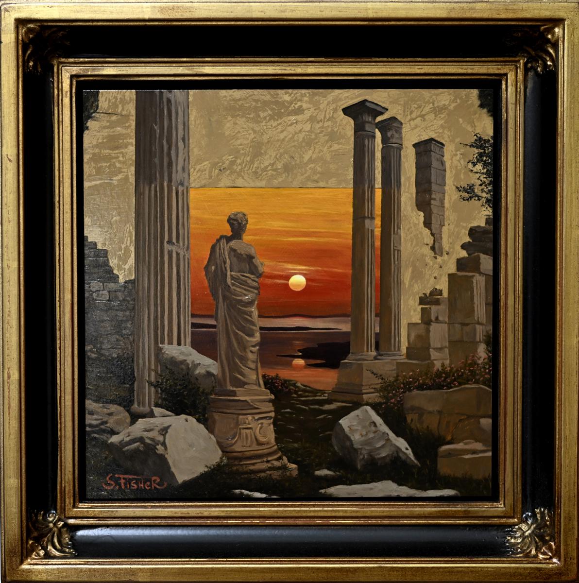 Vermilion Thought — 12×12, 2025